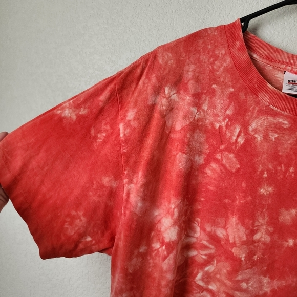 TAZ x VINTAGE 90's tie dye red tee single stitch tasmanian devil size XL - Picture 4 of 9